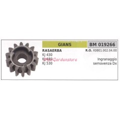 Roue dentée d'entraînement DROITE GIANS tondeuse kj 430 019266