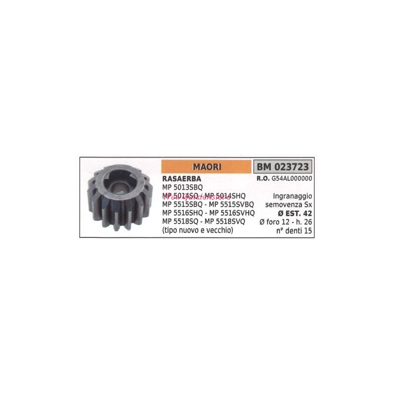 Ingranaggio semovenza SX MAORI rasaerba tosaerba tagliaerba MP 5013SBQ 023723