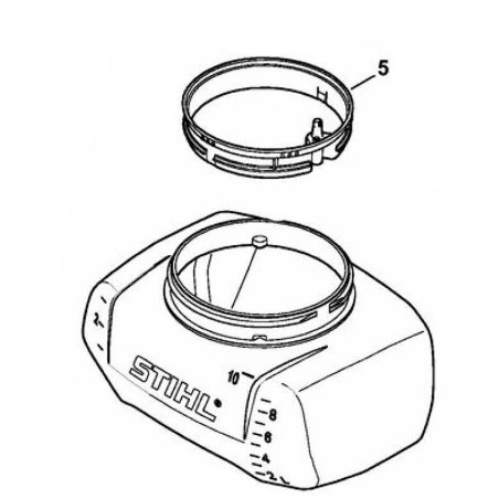 Inserto serbatoio atomizzatore modelli SR200 SR430 ORIGINALE STIHL 42447011600 | NewgardenParts.com