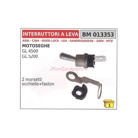 Interruttore a leva ASIA motore motosega GL 4500 5200 2 morsetti 013353 | NewgardenParts.com