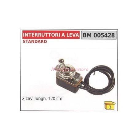 Interruttore a leva STANDARD 2 cavi lunghezza 120cm 005428 | NewgardenParts.com