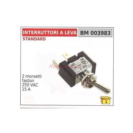 Interrupteur à levier STANDARD 2 bornes faston 250 vac 15 A 003983 | NewgardenParts.com