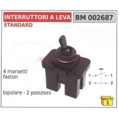 Interruttore a leva STANDARD 4 morsetti faston bipolare - 2 posizioni 002687 | NewgardenParts.com