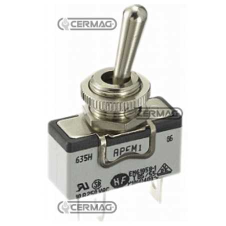 Interruptor basculante unipolar con 2 conexiones rápidas OFF-ON 250V 15A 35921 | NewgardenParts.com