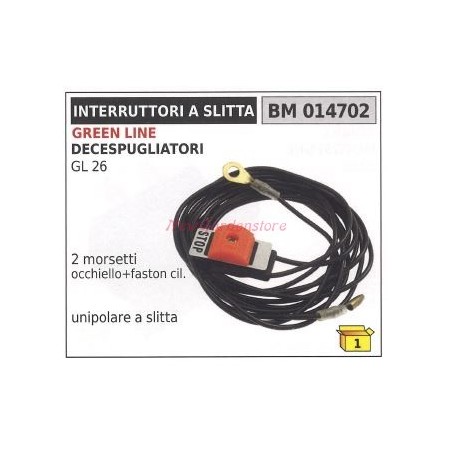 Interruttore a slitta GREEN LINE decespugliatore GL 26 2 morsetti 014702 | NewgardenParts.com