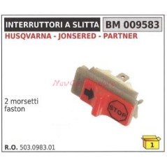 Interruttore a slitta HUSQVARNA 2 morsetti faston 009583 | NewgardenParts.com