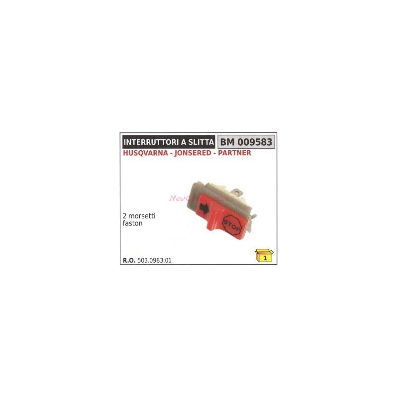 Interruttore a slitta HUSQVARNA 2 morsetti faston 009583