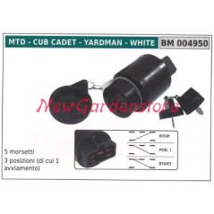 Interrupteur de démarrage MTD 5 bornes 3 positions 004950 | NewgardenParts.com