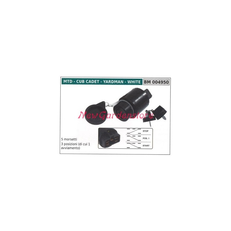 Interruttore avviamento MTD 5 morsetti 3 posizioni 004950