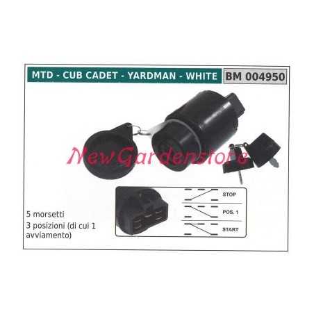 Interrupteur de démarrage MTD 5 bornes 3 positions 004950 | NewgardenParts.com