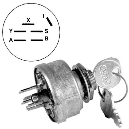 Interruttore avviamento trattorino rasaerba 6 poli compatibile TORO 27-2360 | NewgardenParts.com