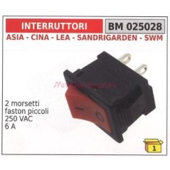 CINA interrupteur 2 petites bornes faston 250 VAC 6 A 025028