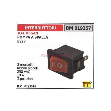 Interruptor BYZY bomba de hombro DAL DEGAN 3 pequeños terminales faston 019357 | NewgardenParts.com