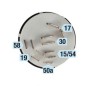 Starter switch compatible with HATZ engine 1D41 - 1D50 - 1D81