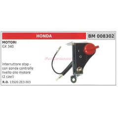 HONDA motor GX 340 interruptor de seguridad de aceite interruptor de parada 008302 | NewgardenParts.com