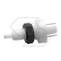 Short stop switch with external threaded ring nut for agricultural machine