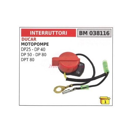 Interruttore DUCAR motopompe DP 25 40 50 80 DPT 80 038116 | NewgardenParts.com