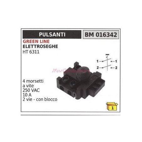 Interruttore GREEN LINE elettrosega HT 6311 4 morsetti a vite 250 VAC 016342 | NewgardenParts.com