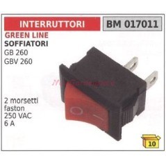 GREEN LINE interrupteur moteur souffleur GB 260GBV 260 2 bornes faston 017011