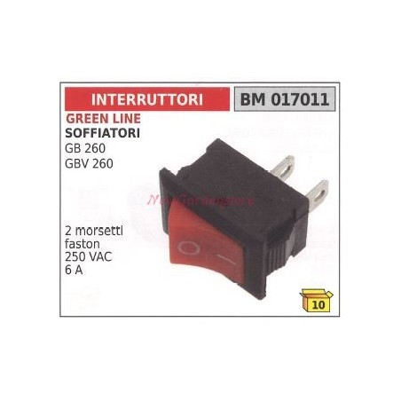 Interruttore GREEN LINE soffiatore GB 260GBV 260 2 morsetti faston 017011 | NewgardenParts.com