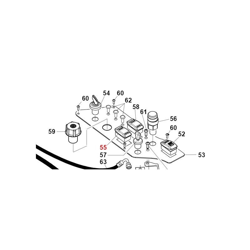 Interruttore lampeggiante 12V TURBO1 ORIGINALE GIANNI FERRARI 00.40.00.2295