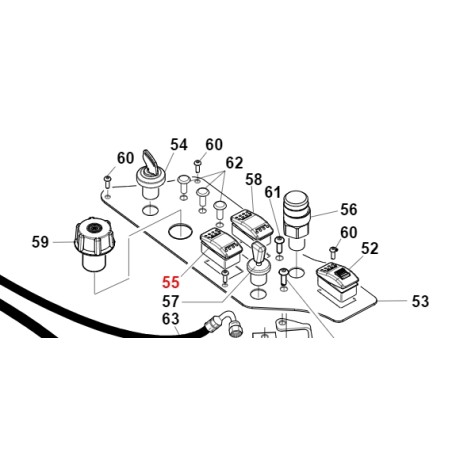 Interruttore lampeggiante 12V TURBO1 ORIGINALE GIANNI FERRARI 00.40.00.2295 | NewgardenParts.com