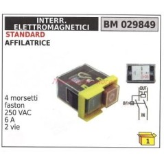 Interruttore magnetico STANDARD affilatrice 4 morsetti faston 250 VAC 029849 | NewgardenParts.com