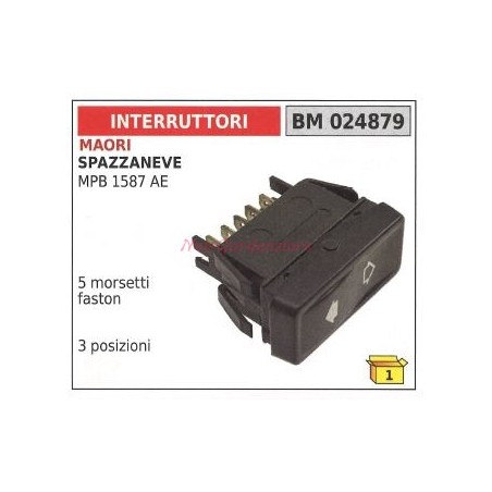 Interruttore MAORI motore spazzaneve MPB 1587 AE 5 morsetti faston 024879 | NewgardenParts.com