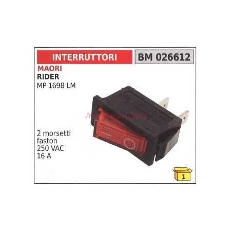 Interruptor MAORI rider MP 1698 LM 2 terminales faston 250 VAC 16A 026612 | NewgardenParts.com