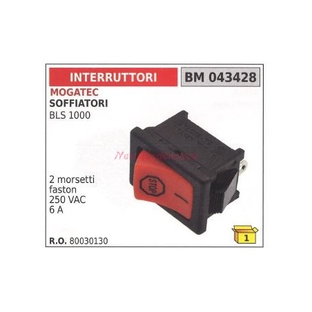 Interruttore MOGATEC motore soffiatore BLS 1000 043428 80030130 | NewgardenParts.com