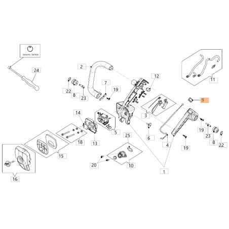 Interruttore ORIGINALE OLEOMAC decespugliatore motosega BC22T - GSTH240 2317032R | NewgardenParts.com