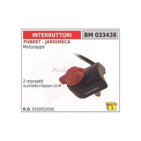 Interruttore PUBERT motore motozappa 2 morsetti occhiello+faston cil.M 033438 | NewgardenParts.com