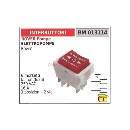 Interruttore ROVER POMPE motore elettropompa rover 013114 | NewgardenParts.com