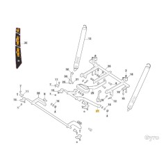 Hintere Stange flach Traktor Modelle GYRO500e ORIGINAL STIGA 387000325/0