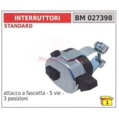 Interruttore STANDARD attacco a fascetta 5 vie 3 posizioni 027398 | NewgardenParts.com