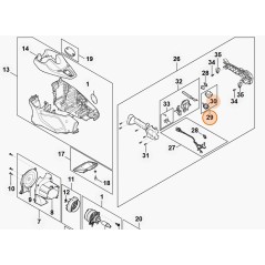 Switch hedge trimmer models HLA135 ORIGINAL STIHL 48674300501