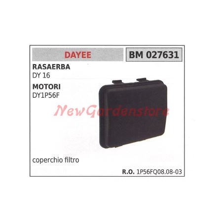 Coperchio filtro aria DAYEE per rasaerba DY 16 e motori DY1P56F 027631 | NewgardenParts.com