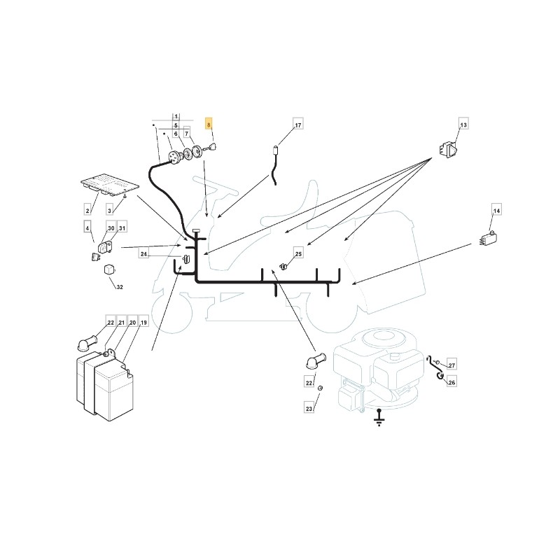 Kit 2 chiavi interruttore avviamento trattorino ORIGINALE STIGA 118210016/1