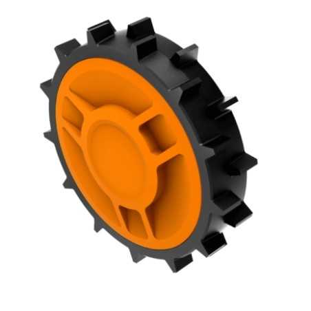 Kit 2 ruedas pesadas HIGH GRIP para robot cortacésped WORX WR141 - WR142 - WR143