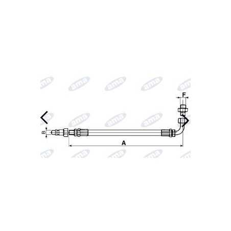 Kit de 2 tuyaux hydrauliques 3/8" mâle à valve 1/2" AMA 04559