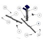 Asta regolazione altezza taglio anteriore modello EM37 ORIGINALE GRIN PRT-0066