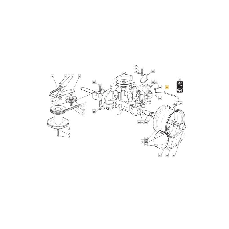 Entriegelungsstange der Zugmaschine 1228H ORIGINAL STIGA 127034069/0