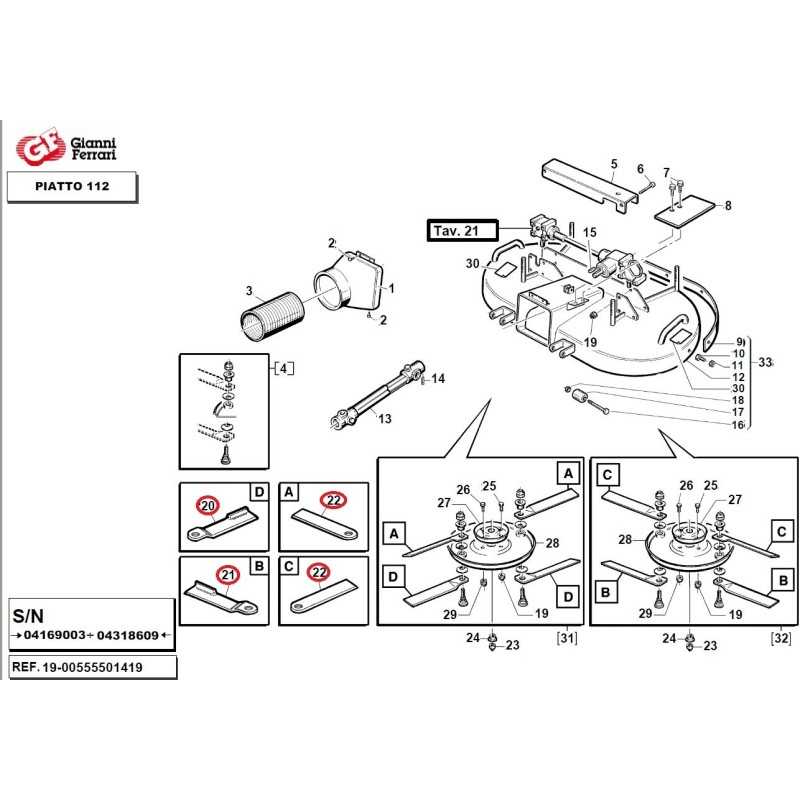 GIANNI FERRARI PG112 PLAYGREEN 8-blade flat tractor kit 0051 0061 0090 0090 GIANNI FERRARI PG112 PLAYGREEN 8-blade flat tractor kit 0051 0061 0090 0090