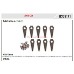 Kit 9 lame BOSCH robot indego R303171 | NewgardenParts.com