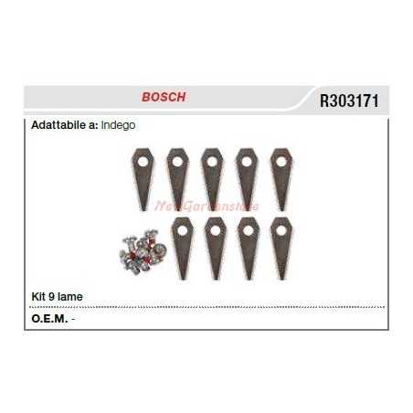 Kit 9 lames BOSCH robot indego R303171 | NewgardenParts.com