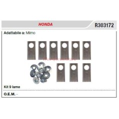 Kit 9 lame per HONDA robot tagliaerba rasaerba modello miimo R303172