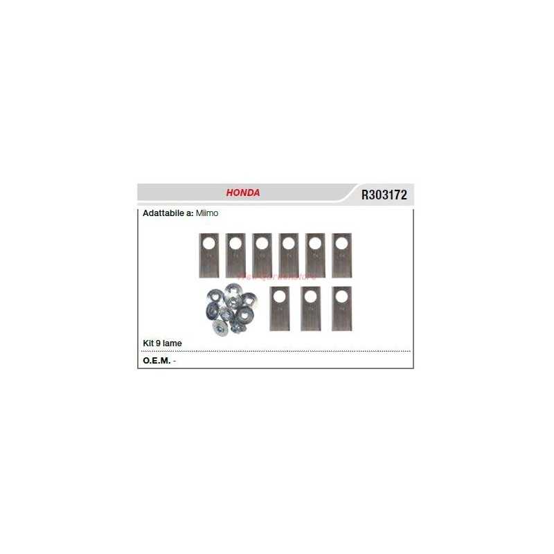 Kit 9 lame per HONDA robot tagliaerba rasaerba modello miimo R303172