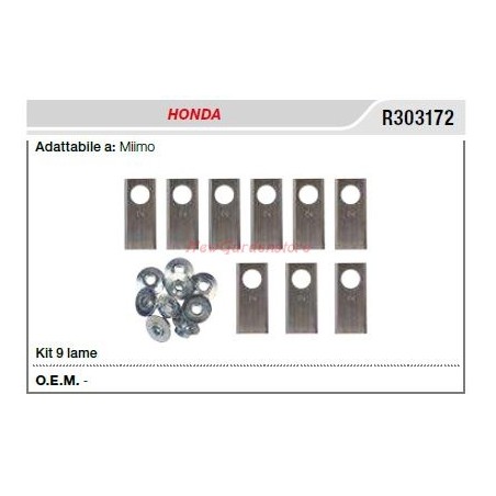 Kit 9 lame per HONDA robot miimo R303172 | NewgardenParts.com