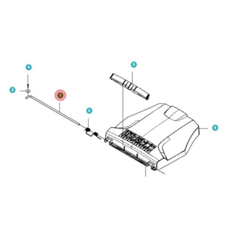 ASTA SPORTELLO POSTERIORE 502245902 ORIGINALE HUSQVARNA | NewgardenParts.com