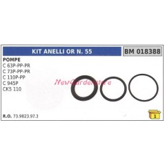 Kit anelli or N.55 UNIVERSALE pompa Bertolini C 63P PP PR 018388 | NewgardenParts.com